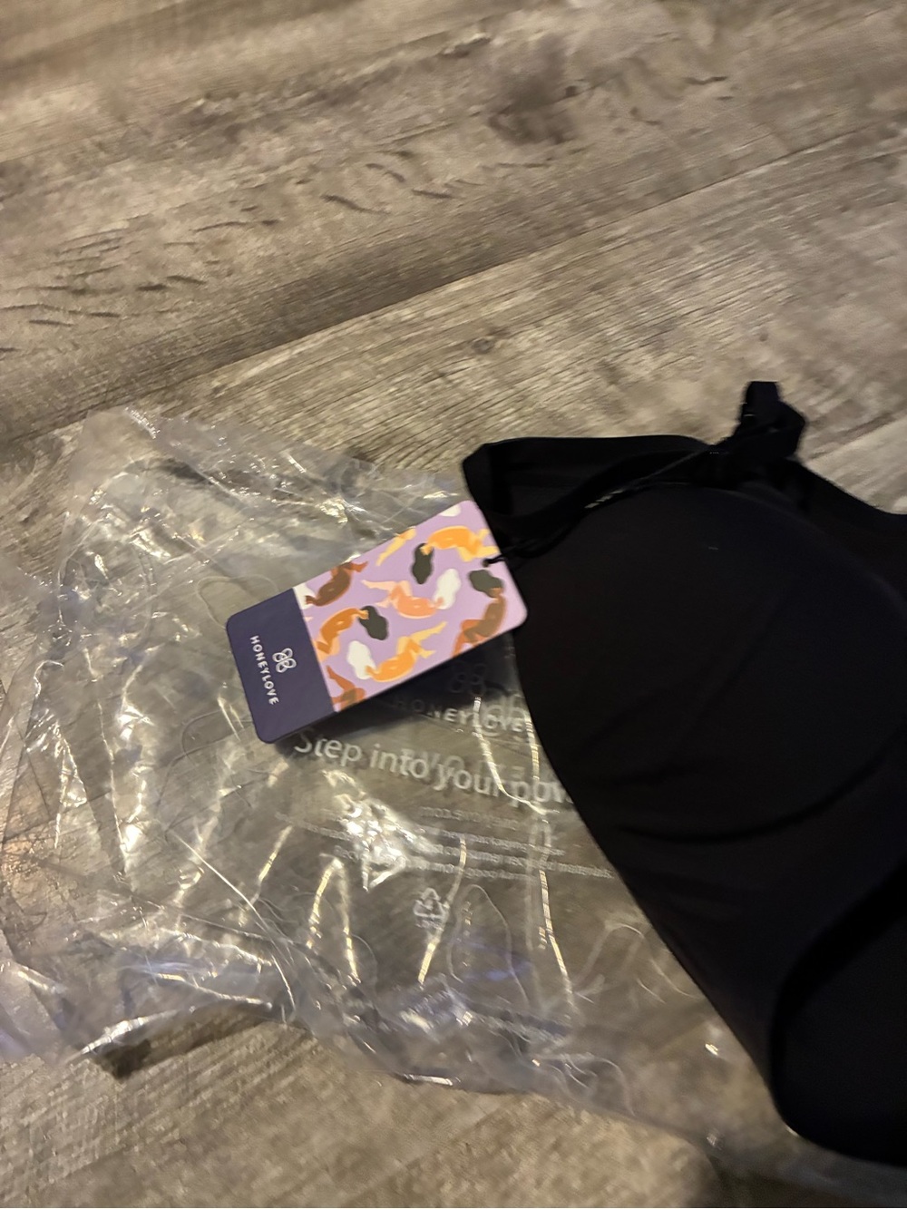 Women’s Honeylove LiftWear Silhouette Bra Vamp Black New SZ Med NWT - Picture 7 of 8